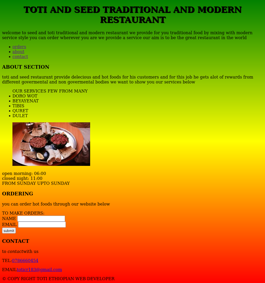 Restaurant Website