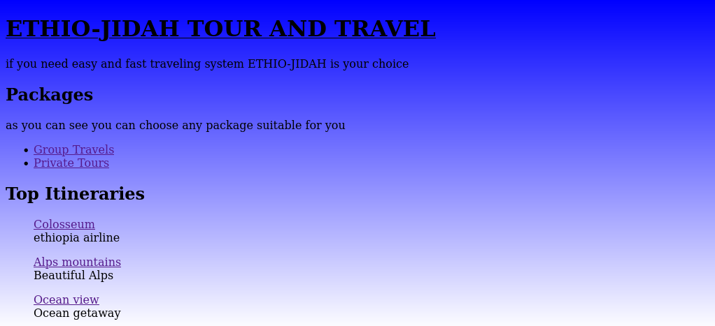 Travel Agency Website